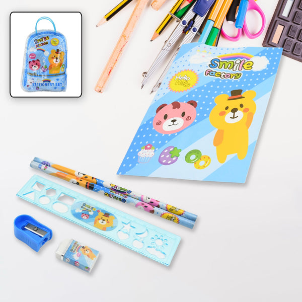 Stationery Kit for Kids - Stationery Set (6 Pcs Set / Mix Design)