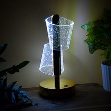 Modern Luxury Crystal LED Double Shade Table Lamp (1 Pc)